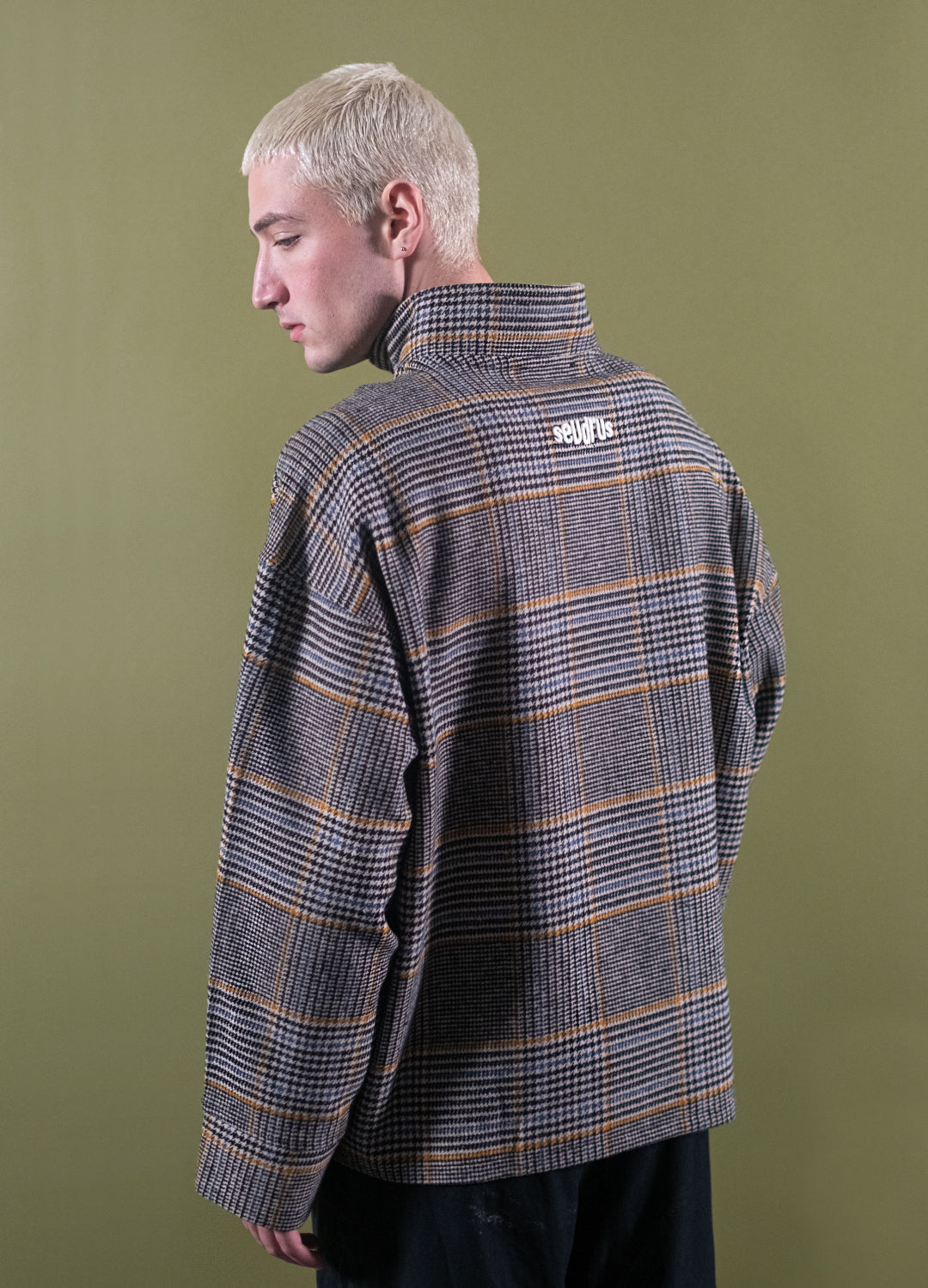 Unisex Crescendo High Collar Wool Sweatshirt