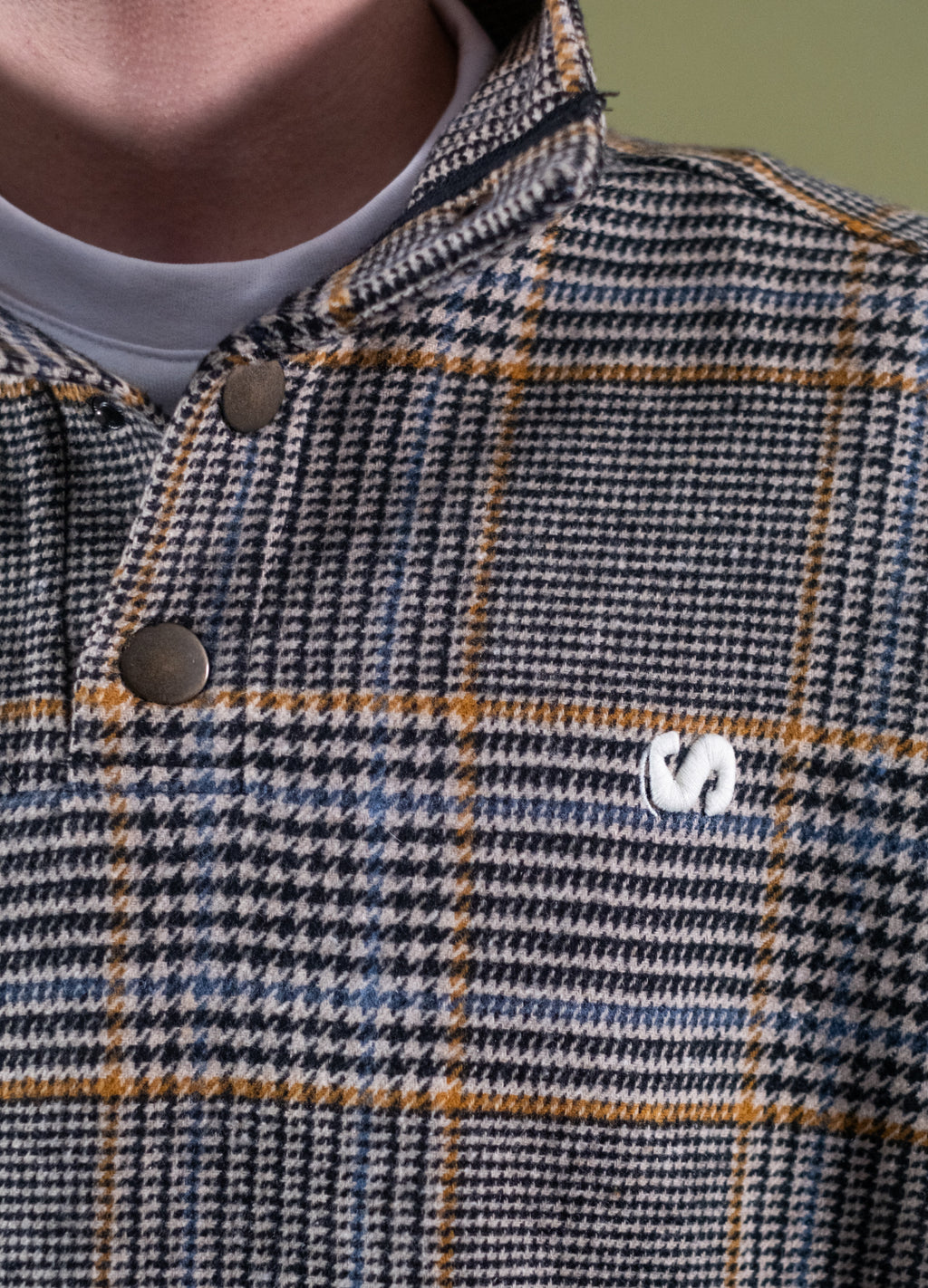 Unisex Crescendo High Collar Wool Sweatshirt