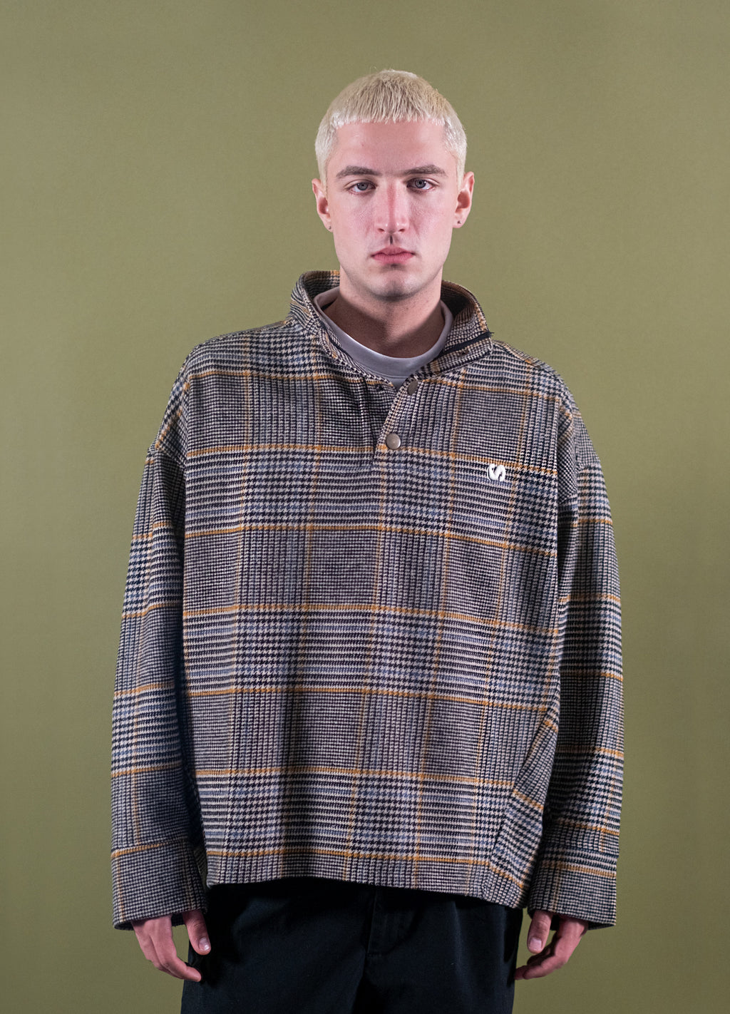 Unisex Crescendo High Collar Wool Sweatshirt