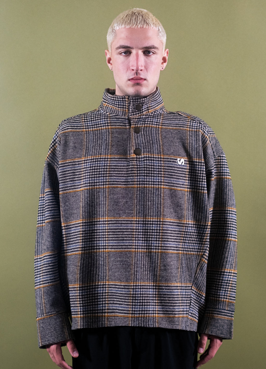 Unisex Crescendo High Collar Wool Sweatshirt