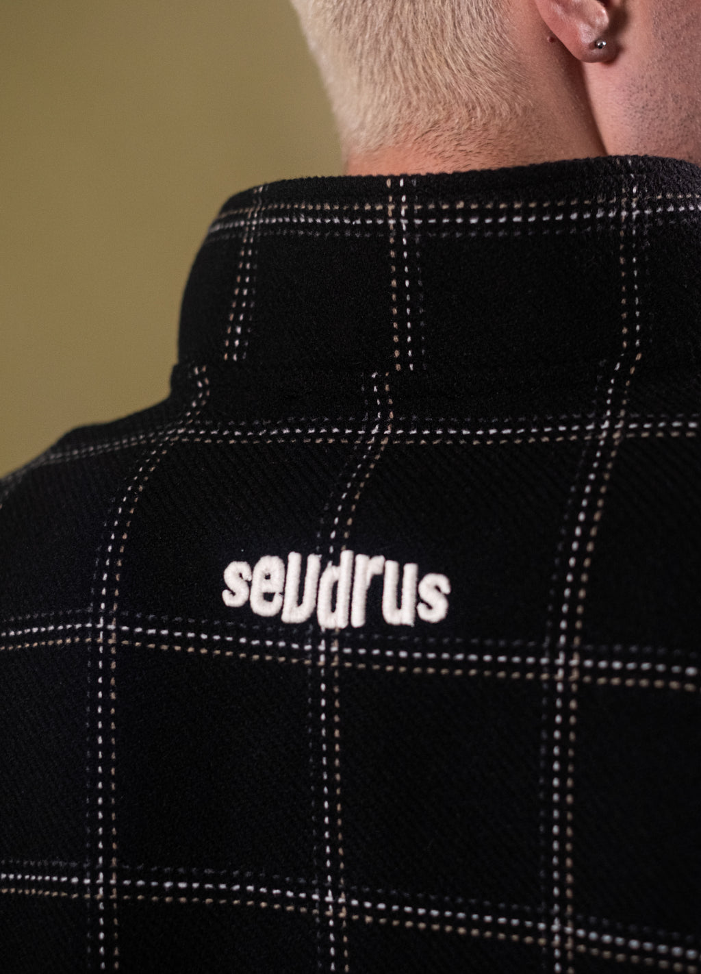 Unisex Charcoal High Collar Black Sweatshirt