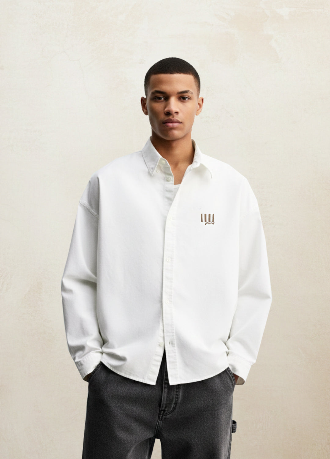 Typewriter Unisex Beyaz Gömlek