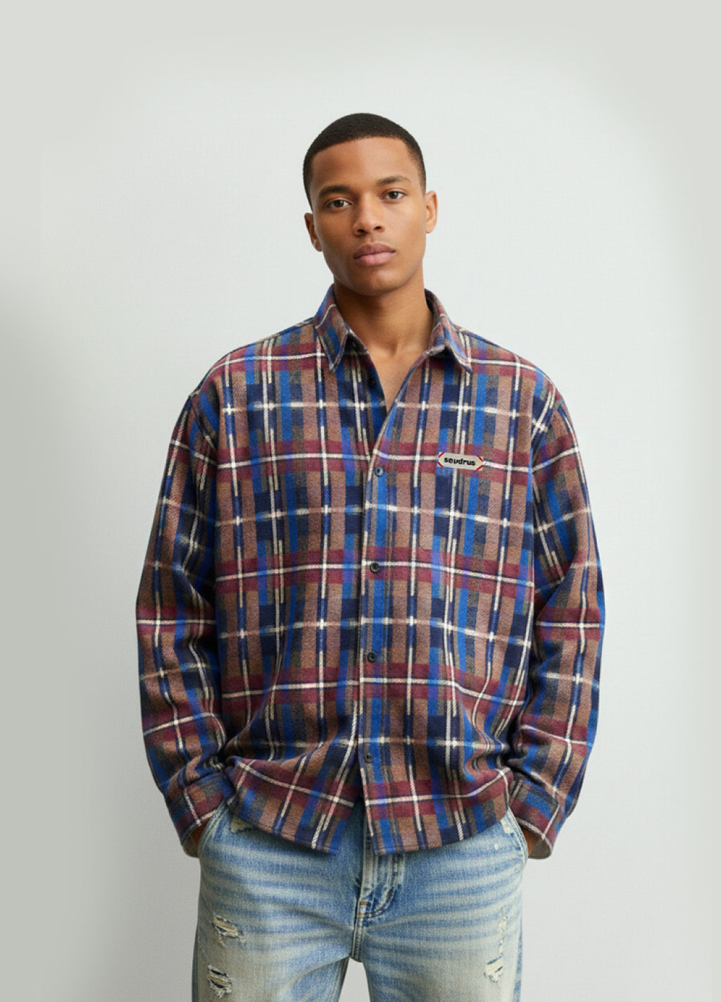 Unisex %30 Yün Karışımlı Oduncu Gömlek