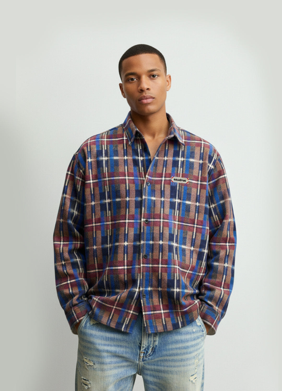 Unisex %30 Yün Karışımlı Oduncu Gömlek