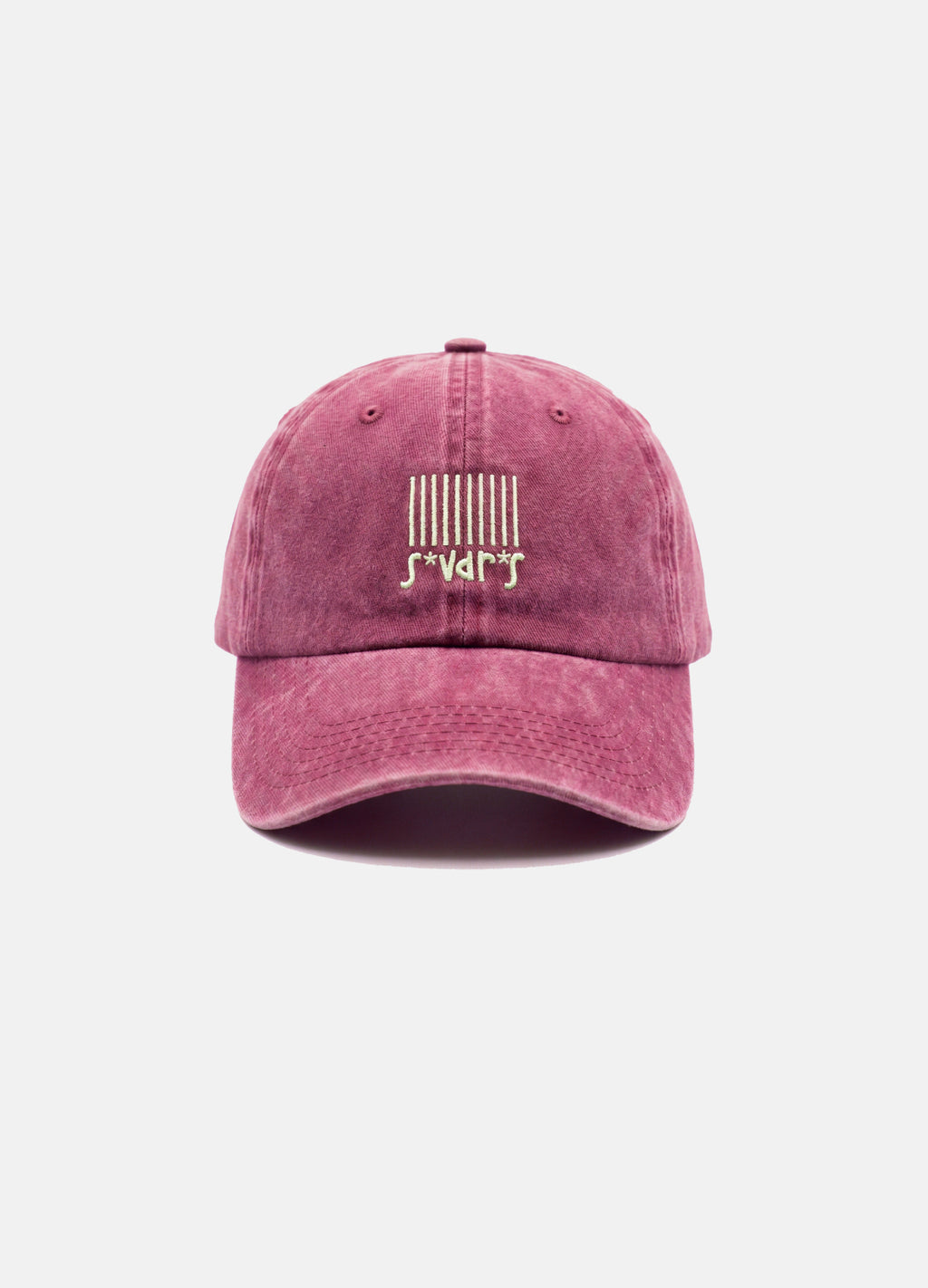 Barcode s*vdr*s Nakışlı Yıkamalı Bordo Unisex Şapka