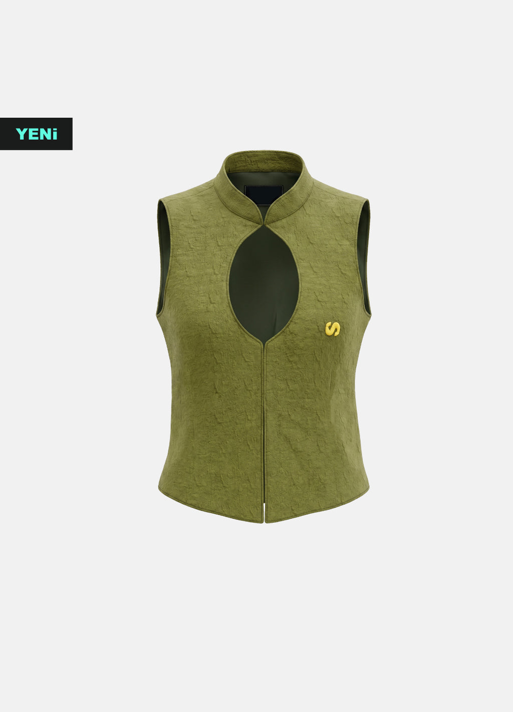Moss Cutout Astarlı Yelek