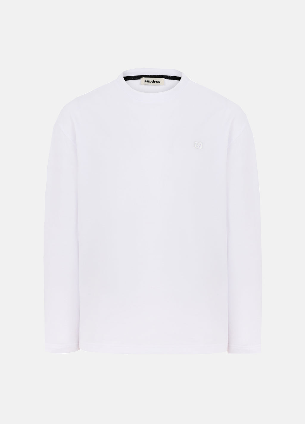 Unisex Cotton White Long Sleeve Tee