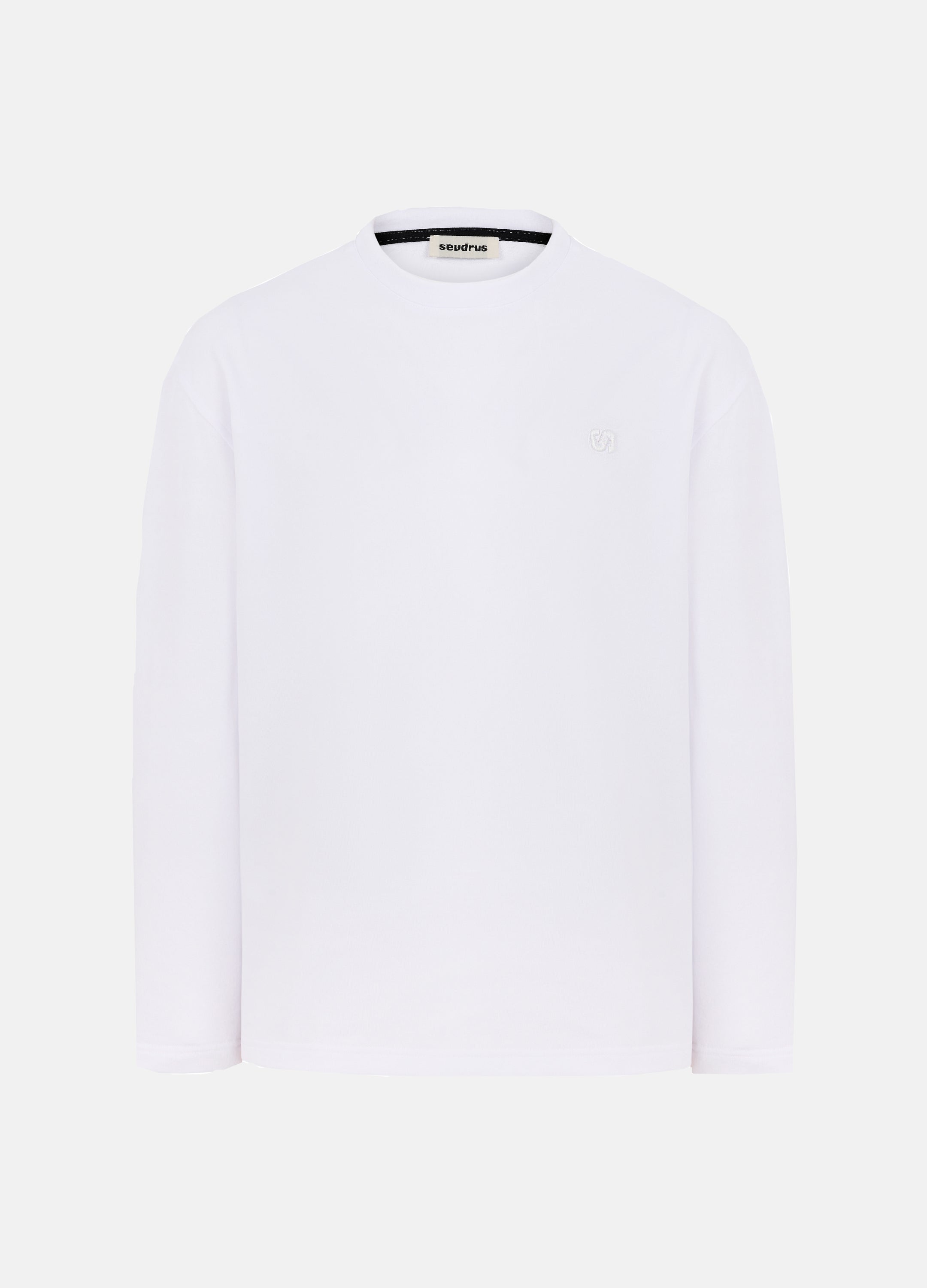 Unisex Cotton White Long Sleeve Tee
