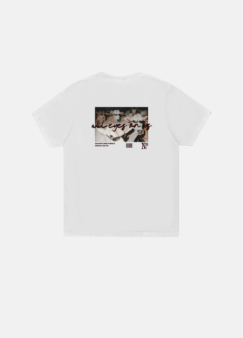 All Eyes On Us Baskılı Beyaz Regular T-Shirt