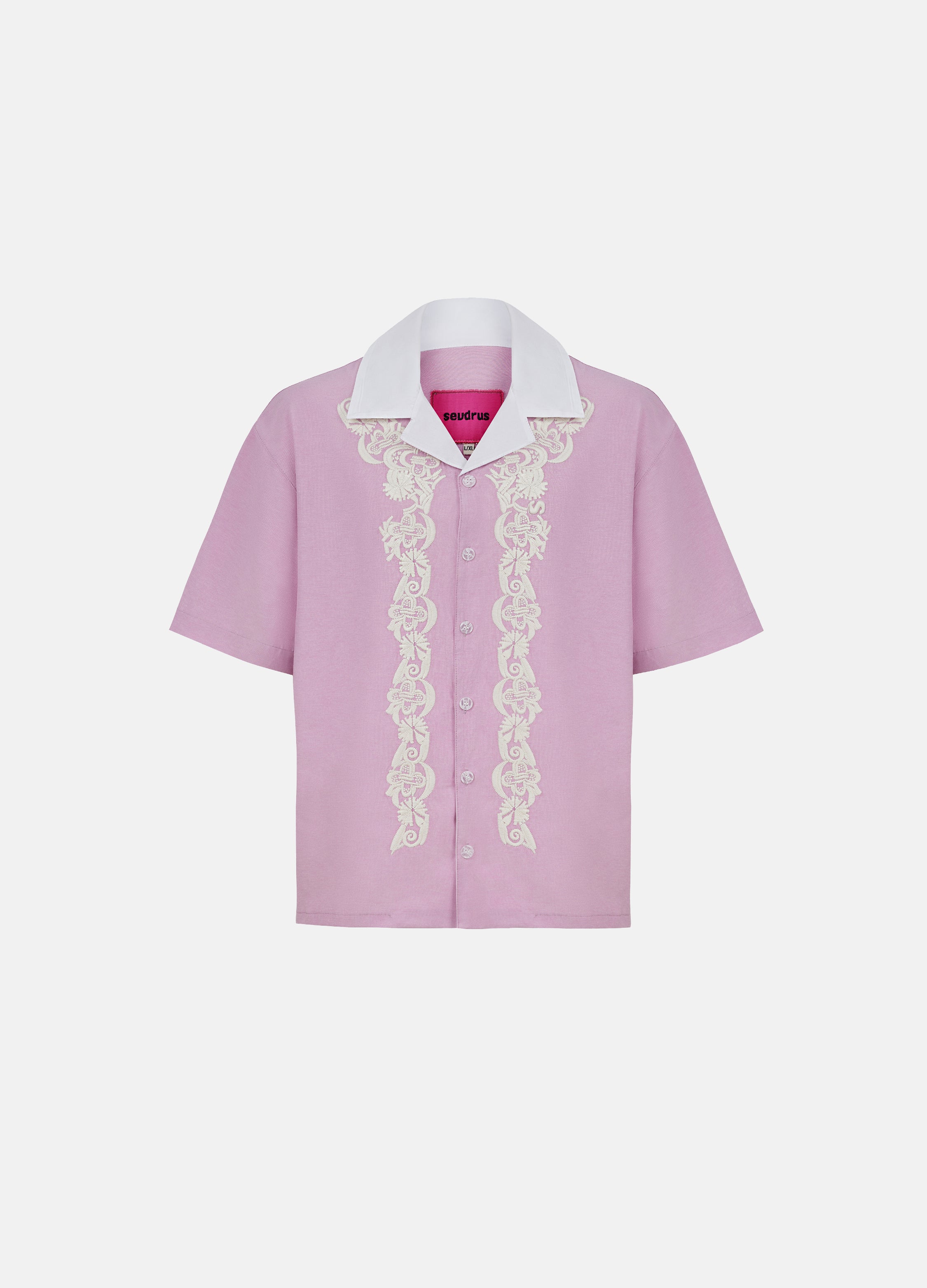 Unisex Embroidered Pink Shirt 010