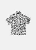 Trace Left Zebra Oversize Metal Çıtçıtlı Gömlek