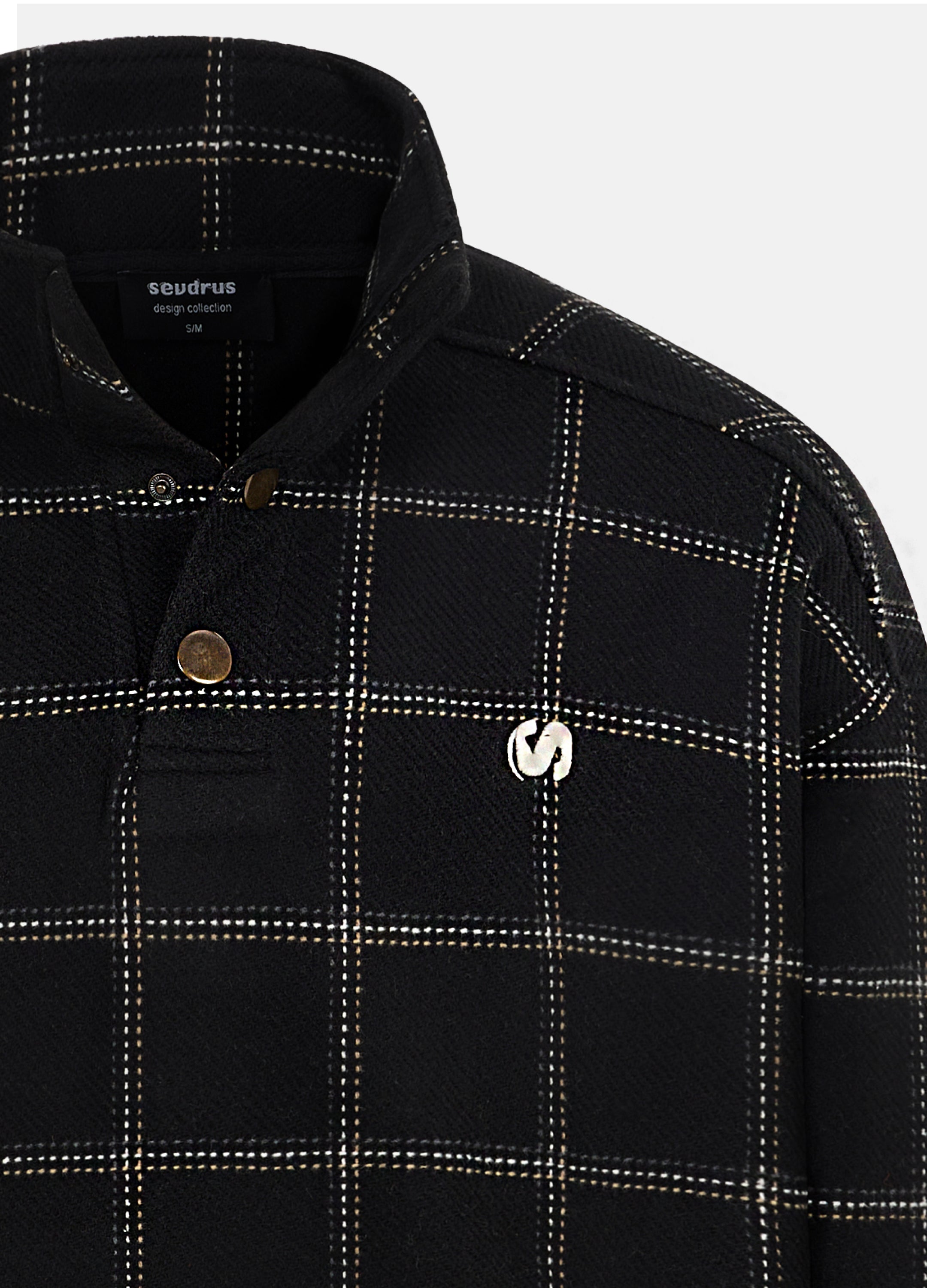 Unisex Charcoal High Collar Black Sweatshirt