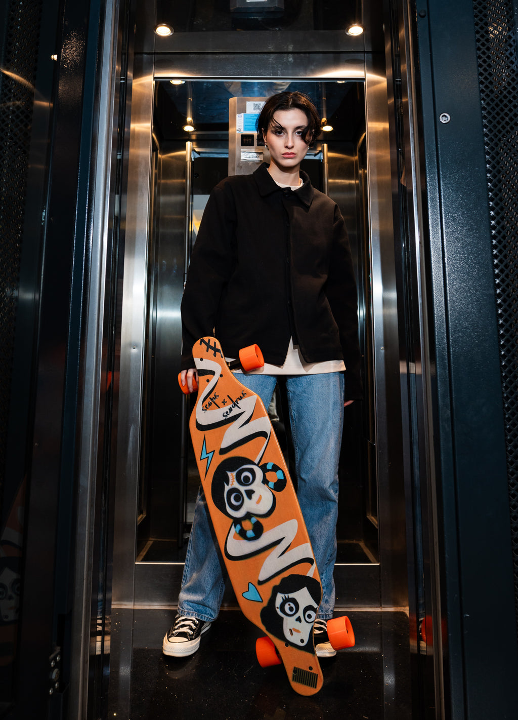 Unisex Black Jacket Scops x Sevdrus Collar