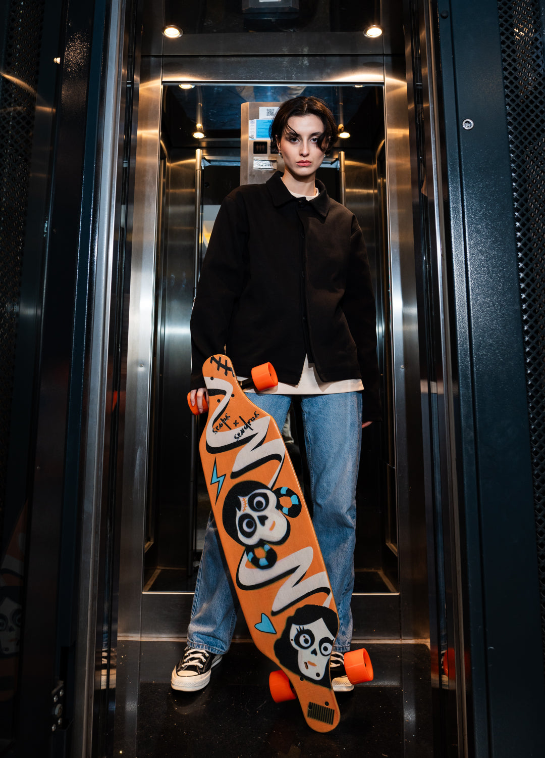 Unisex Black Jacket Scops x Sevdrus Collar