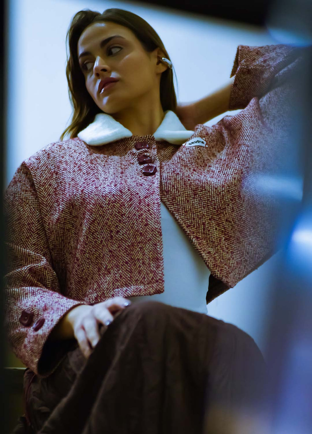 Duchess Line %30 Yün Karışımlı Bordo Ceket