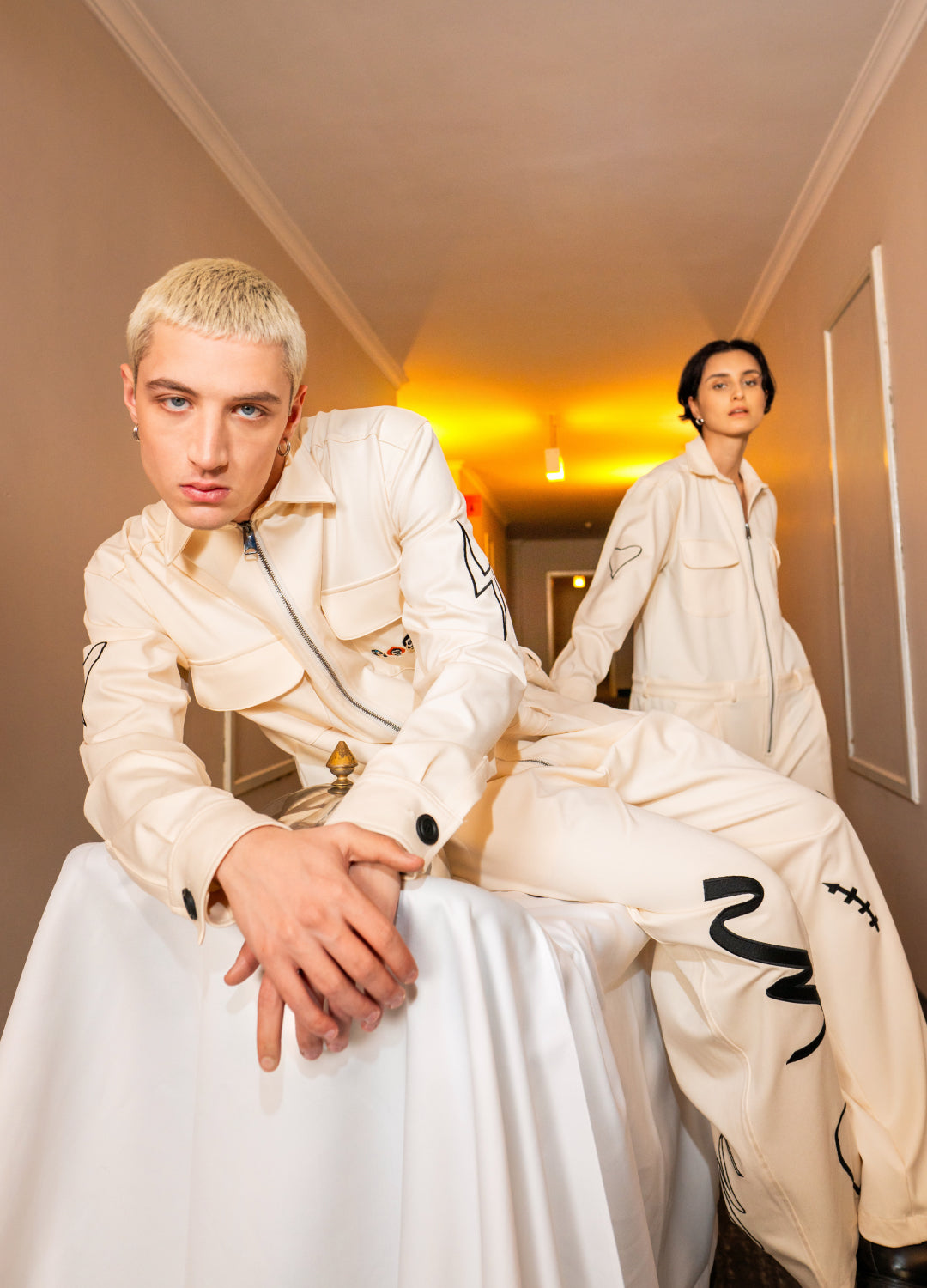 Unisex Embroidered Jumpsuit  Scops x Sevdrus Collab