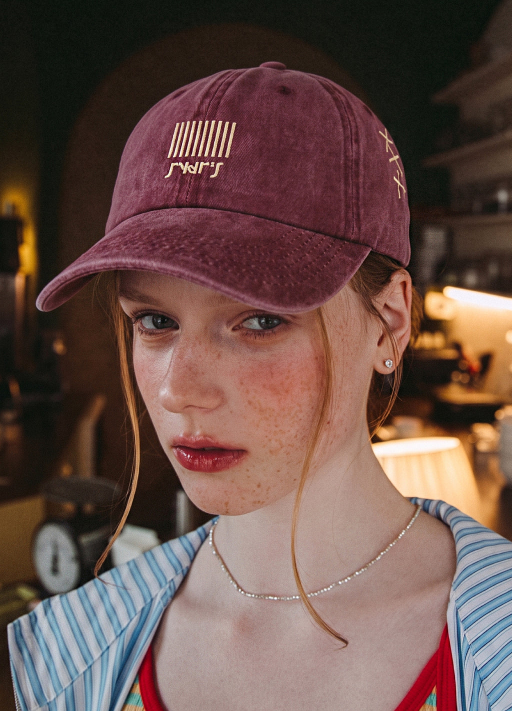 PRE ORDER - Barcode s*vdr*s Nakışlı Yıkamalı Bordo Unisex Şapka