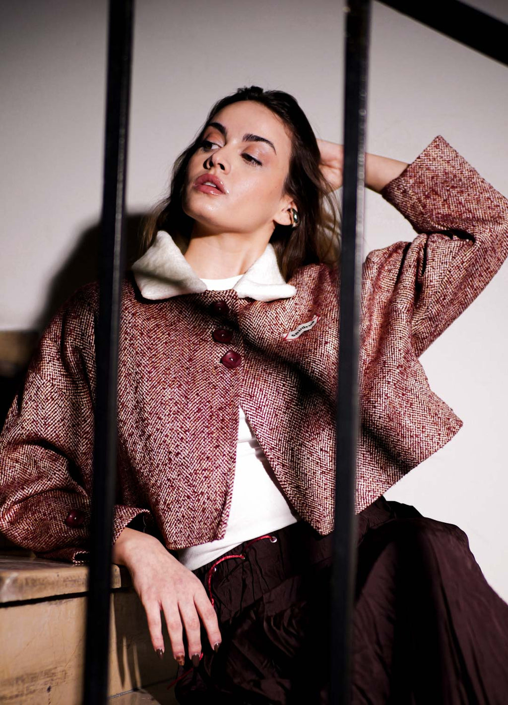 Duchess Line %30 Yün Karışımlı Bordo Ceket